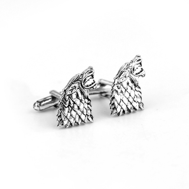 

Fashion Vintage Movie Game of Thrones Stark Men Shirts Cufflinks
