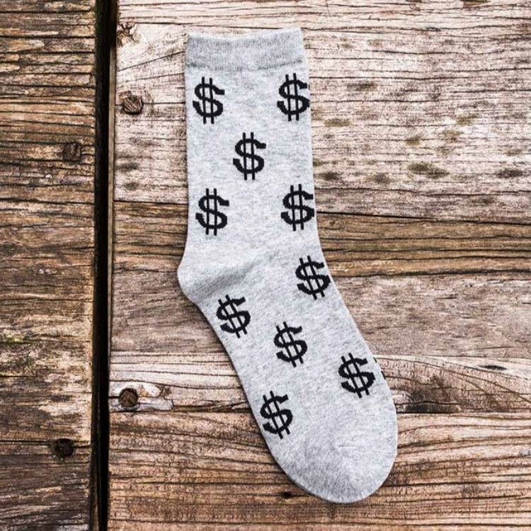 

3 Pairs Creative Pattern Printed Comfortable Breathable Anti-slip Tube Socks, Size:One Size(Light Gray)