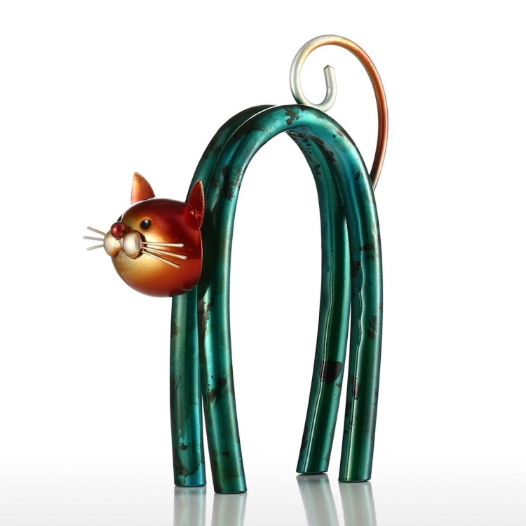 

Metal Sculpture Little Cat Abstract Design Style Home Decoration
