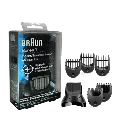 

Braun Series 3 Electric Shaver Beard Trimmer Head with 5 Combs Shaver Head Razor Blade Replacement