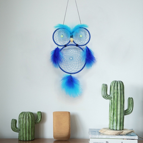 

Creative Luminous Hand-woven Crafts Dream Catcher Home Car Wall Hanging Decoration, Specification:Sapphire 20 cm