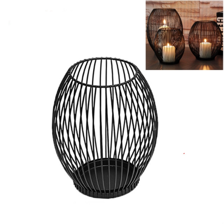 

Simple Romantic Wrought Iron Candle Holder Without Candles, Size:S