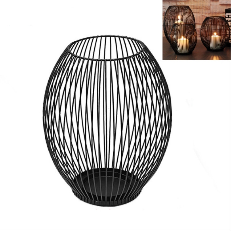 

Simple Romantic Wrought Iron Candle Holder Without Candles, Size:L