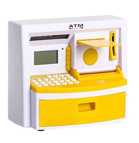 

Safety Electronic Digital Piggy Bank Mini ATM Money Box Password Saving Children Gift(Yellow )