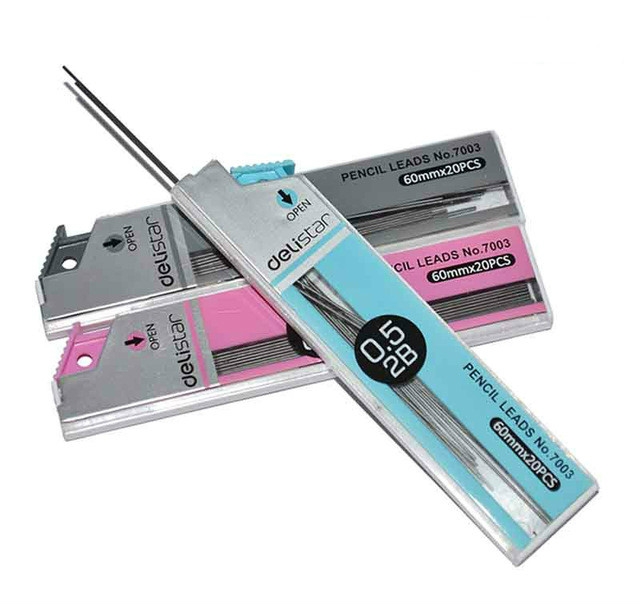 

3 PCS 2B Pencil Lead Refill Automatic Pencil Rod Refills Stationery for Office School, Random Color Delivery(0.5mm 2B Pencil Lead)