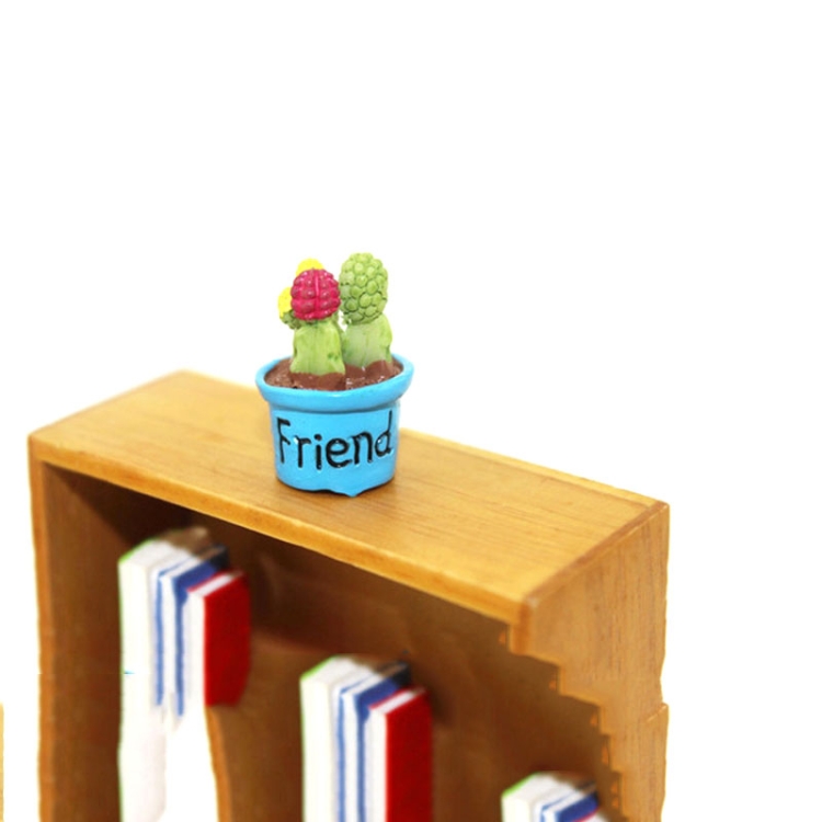 

10 PCS Mini Cute Potted Artificial Plant Flower Miniature Doll House Decoration Accessories(Blue)