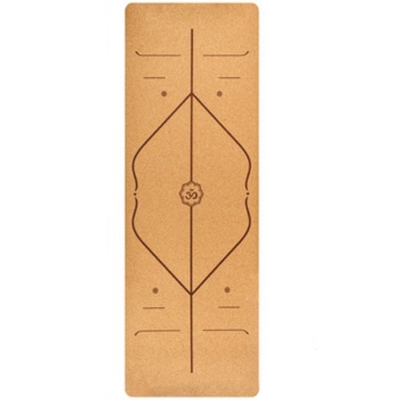 

183X68cm Natural Cork TPE Yoga Mat Fitness Mats Pilates Non-slip Yoga Mats(Brown)