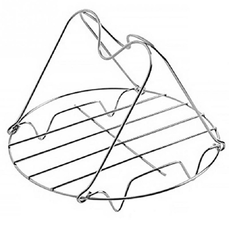 

2 PCS Stainless Steel Portable Four Corner Steaming Rack Anti Scalding Insulation Kitchen Utensils, Size:L 19.5x14cm