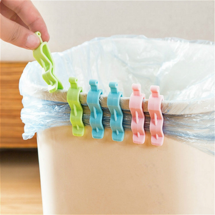 

12 PCS Household Trash Can Garbage Bag Fixed AntiSlip Clip, Random Color Delivery