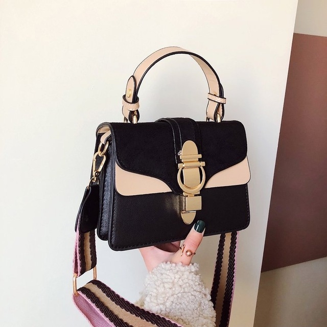 

Women Leather Handbags Shoulder Bags Luxury Design Crossbody Purses(Black)