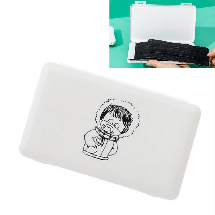 

10 PCS Creative Disposable Mask Storage Box Home Travel Portable Mask Storage, Style:Girl