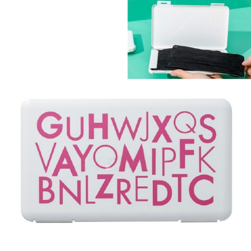 

10 PCS Creative Disposable Mask Storage Box Home Travel Portable Mask Storage, Style:Pink Letters