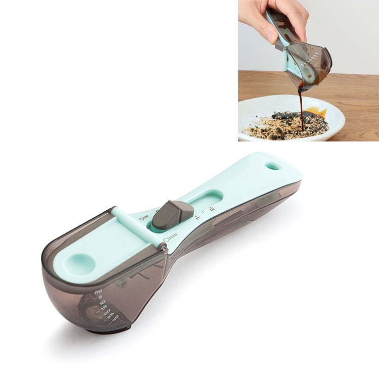 

4 PCS Kitchen Tool Plastic Measuring Spoon Adjustable Baking Tool Measuring Spoon, Specification:Small(Light Blue)