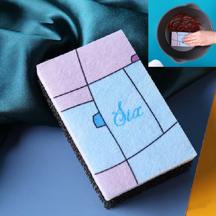 

20 PCS Cartoon Sponge Brush Scrub Utensils Kitchen Cleaning Brush(Pink Blue)