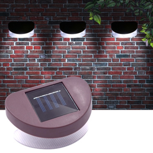 

2 PCS Outdoor Garden Solar Powered Light Gutter IP65 Waterproof Fence Path Wall Lamp