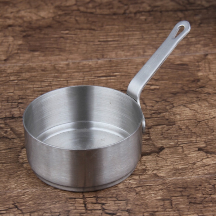 

Stainless Steel Sauce Handle Mini Pot Seasoning Tools, Size:L(Silver)