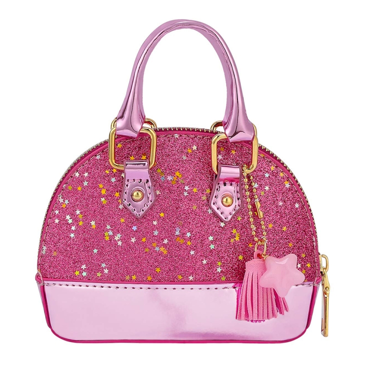 

Cute Leather Shoulder Bag Messenger Bag Girls Solid Color Mini Zip Small Square Bag Tote Bag(Pink)