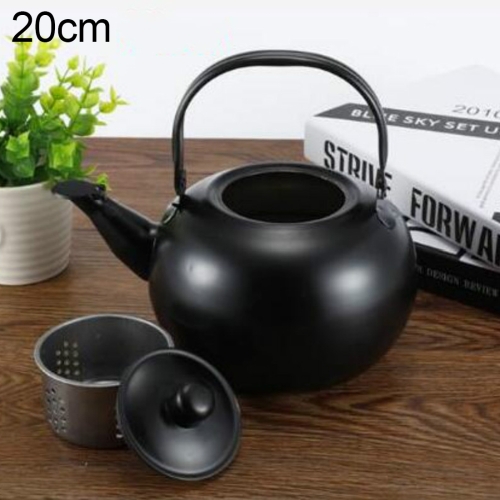 

Thick Stainless Steel Teapot Tea Set Coffee Pot, style:black 20cm