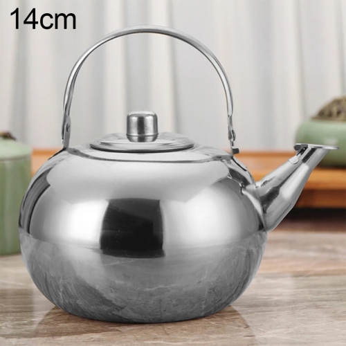 

Thick Stainless Steel Teapot Tea Set Coffee Pot, style:silver 14cm