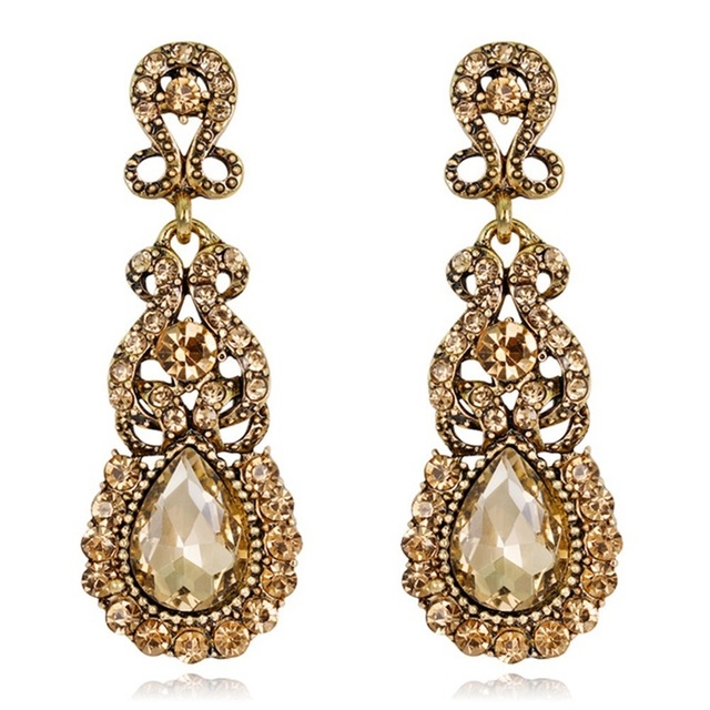 

Classic Drop Earrings Exaggerated Atmospheric Alloy Stud Earrings, Metal Color:Yellow