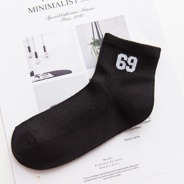 

Candy Color Casual Women Socks Cotton Tube Socks, Size:One Size(Black)