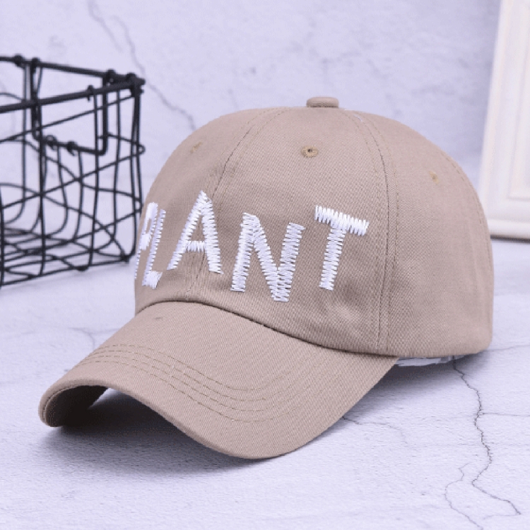 

Letter Embroidery Pattern Sunshade Baseball Cap for Men / Women, Size: M（56-58cm）(Beige)