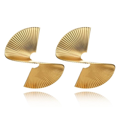 

Personalized Punk Style Irregular Spiral Geometric Earrings Women Hyperbole Metal Drop Earring(gold)