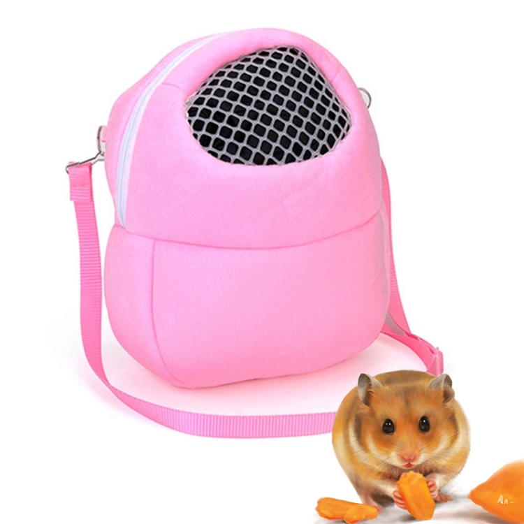

Pet Bag Small Pet Hamster Carrier Pure Color Leash Travel Bag, Size:L(Pink)