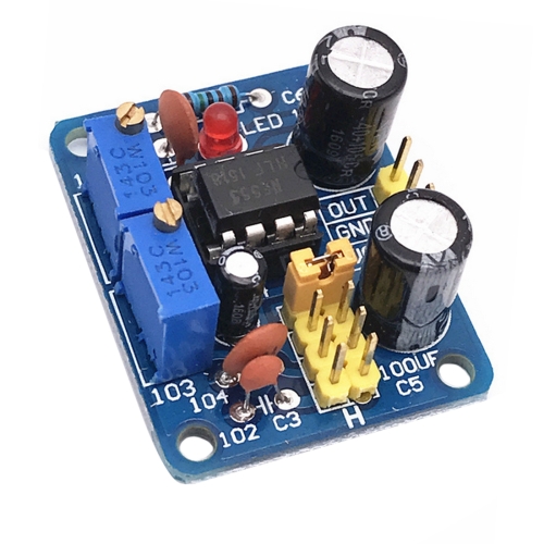 

NE555 Pulse Module Board Frequency Duty Cycle Adjustable Square Wave Rectangular Wave Signal Generator
