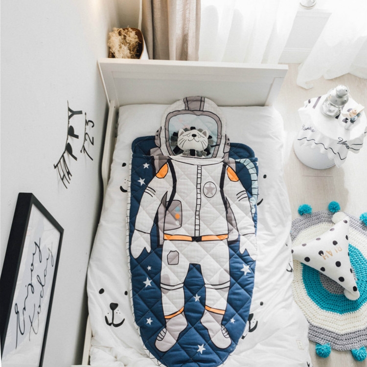 

Baby Kids Cotton Pattern Detachable Sleep Bag Anti Kick Quilt(Astronaut)