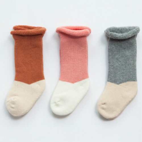 

3 Paris Winter Thicken Baby Boys Girls Infant Warm Children Socks, Size:M(Matching Color Girl)