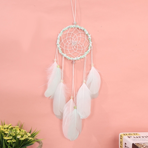 DIY Crafts Dream Catcher Five-Loops Wind Chimes Wall Hanging Home Car Decoration
