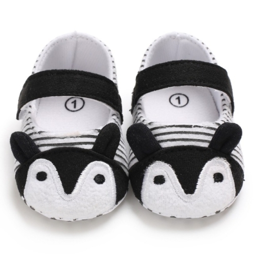 

Baby Shoes Fox Striped Cute Baby Infant Girls Anti-slip Soft Sole Crib Shoes, Size:12cm(Black)