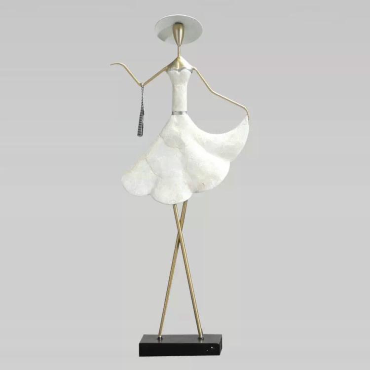 

Shell Girl Statue Living Room TV Cabinet Shop Character Decoration, Style:B