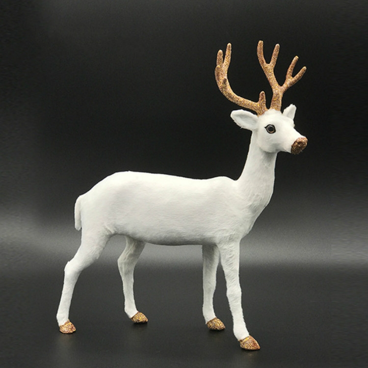

Simulation Deer Home Ornaments Plush Christmas Deer Doll Holiday Decorations, Size:15x15cm, Specification:Twist Head