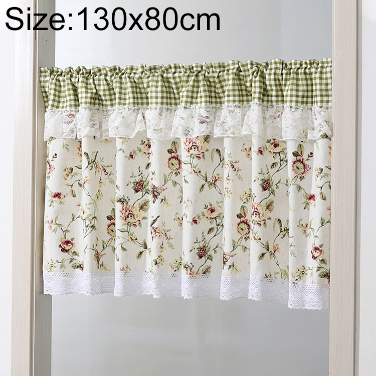 Sunsky Modern Half Coffee Curtain Kitchen Dust Proof Curtain Door Curtains Size 130cm X 80cm Processing Rod Pocket Without Rod Green