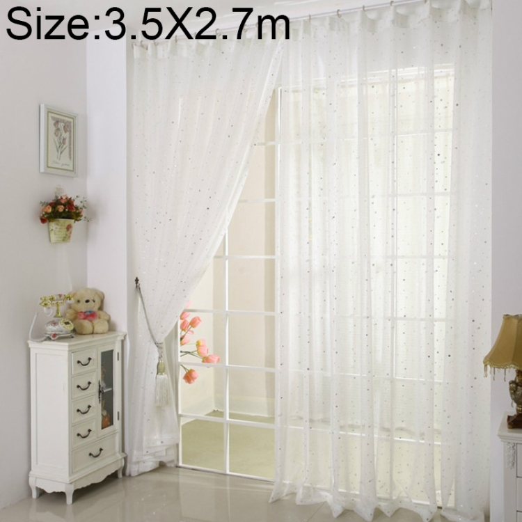 

Solid Color Blackout Stars Kids Room Curtains, Size:3.5 X 2.7M, Hook Type(White Tulle)