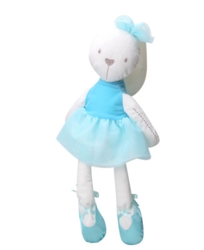 

Bunny Plush Toys Soft Stuffed Animal Rabbit Doll Toy for Children Infant Sleeping Mate Baby Appease Toy(Blue)