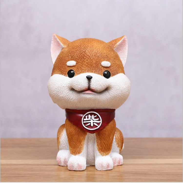 

Brown Cute Resin Dog Piggy Bank Box Cute Gift Home Decoration, Size:Large