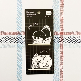 

2 PCS Mini Double Sided Pattern Metal Magnetic Bookmark Student Stationery School Office Supplies(Obituary Everyday 1)