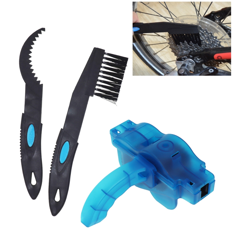 Cycling Bike Chain Wheel Wash Cleaner Tool Cleaning Brushes Scrubber Set