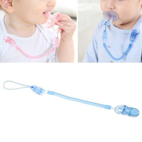 

Baby Pacifier Clip Chain PP Holder Soother Pacifier Clips Leash Strap Nipple Holder for Infant Feeding(Blue)