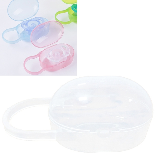 

Baby Pacifier Storage Box Portable Infants Soother Pacifier Travel Dust Box(Transparent )