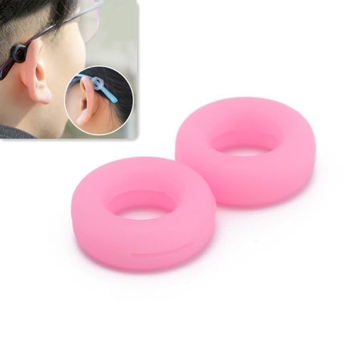 

5 Pairs Glasses Ear Hooks Round Anti Slip Silicone Grips Eyeglasses Accessories(Pink)