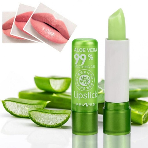 

3 PCS Moisture Lip Balm Aloe Vera Natural Lipbalm Temperature Changed Color Lipstick Long Lasting Nourish Protect Lips Care Makeup(3.5g)