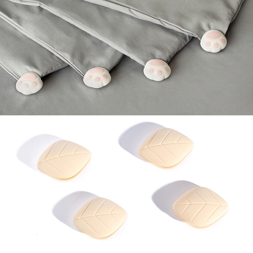 

4 PCS / Set Quilted Non-slip Buckle at Four Corners Safe Needleless Quilt Holder(Leaf)