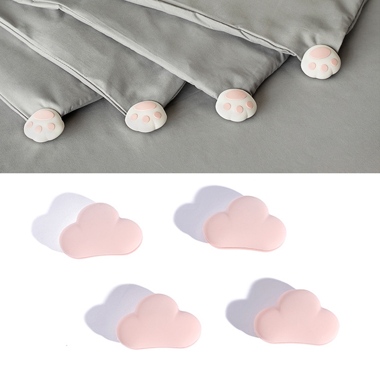 

4 PCS / Set Quilted Non-slip Buckle at Four Corners Safe Needleless Quilt Holder(Cloud)