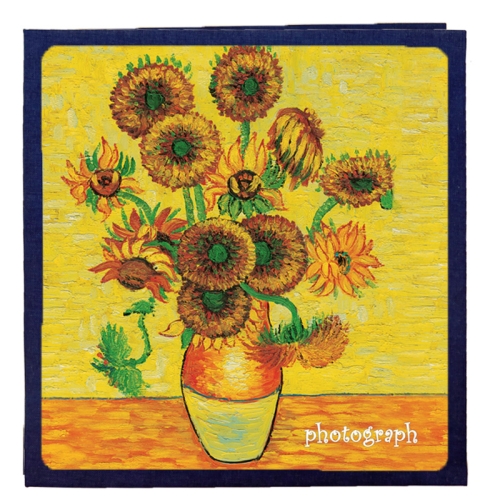 

Retro Art DIY Handmade Photo Album Self-Adhesive Film Album, Colour:16 inch Sunflower(40 White Card Inner Pages)