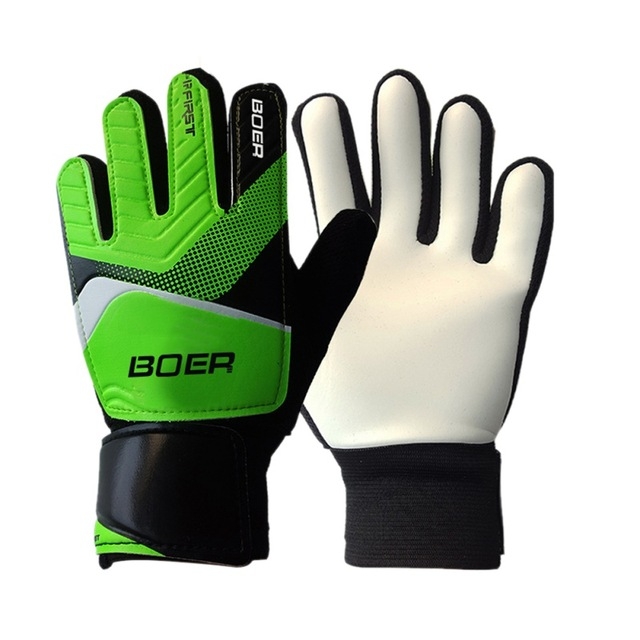 

BOER Outdoor Football Anti-slip Embossed Gloves for Entry-level Children Goalkeeper, Size:S(Green)