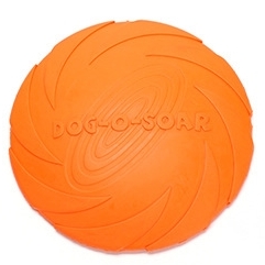 

Pet toys Large Dog Flying Discs Trainning Puppy Toy Rubber Fetch Flying Disc Frisby, Size:15x15x2cm(Orange)